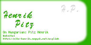henrik pitz business card